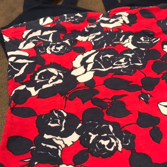 Motel Red Blue Floral Strappy Minidress - Picture 2 of 3